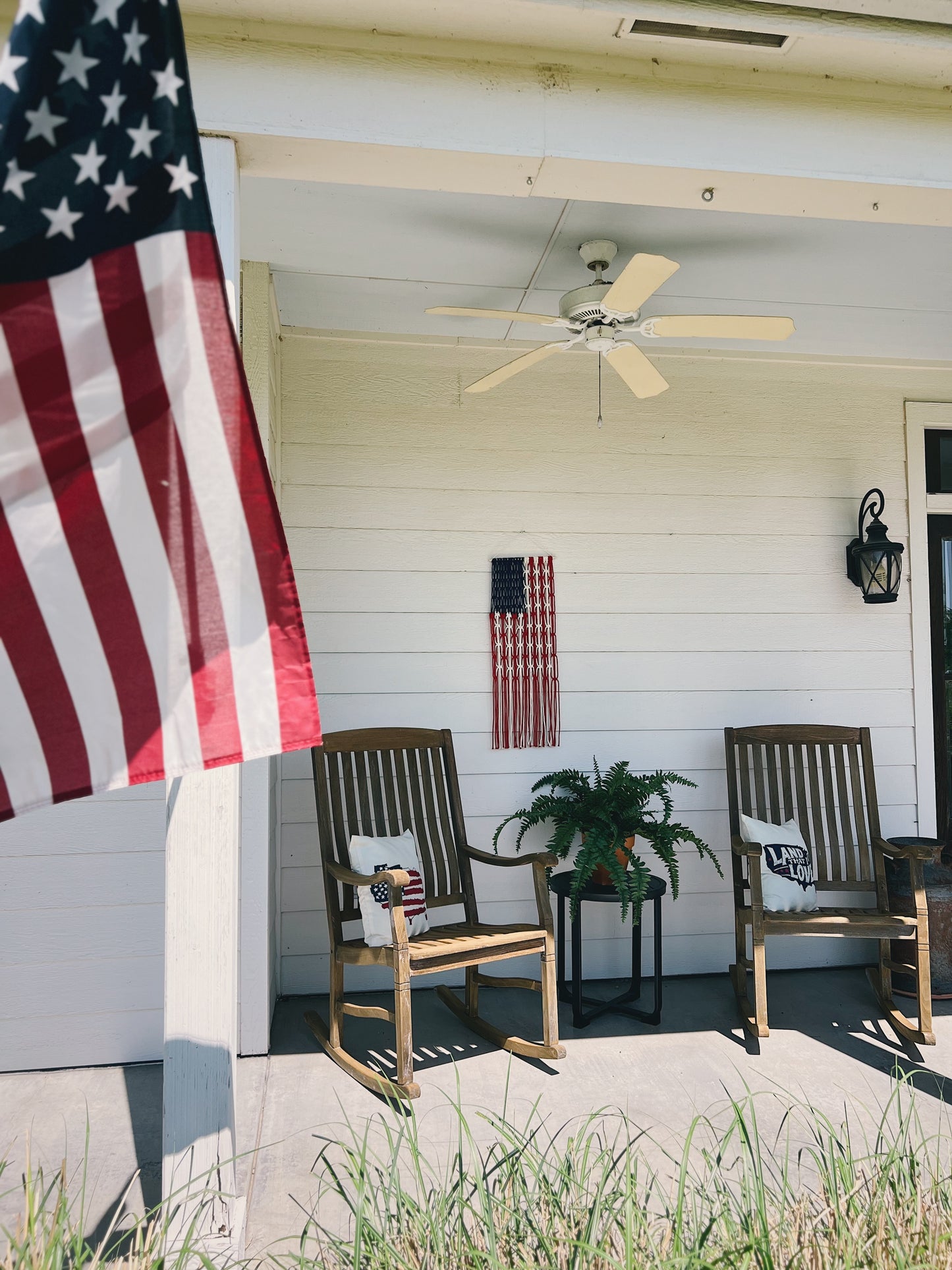 The Red, White, & Blue Bundle | American Flag Macrame Kit + 4th of July Macrame Bunting Garland Kit