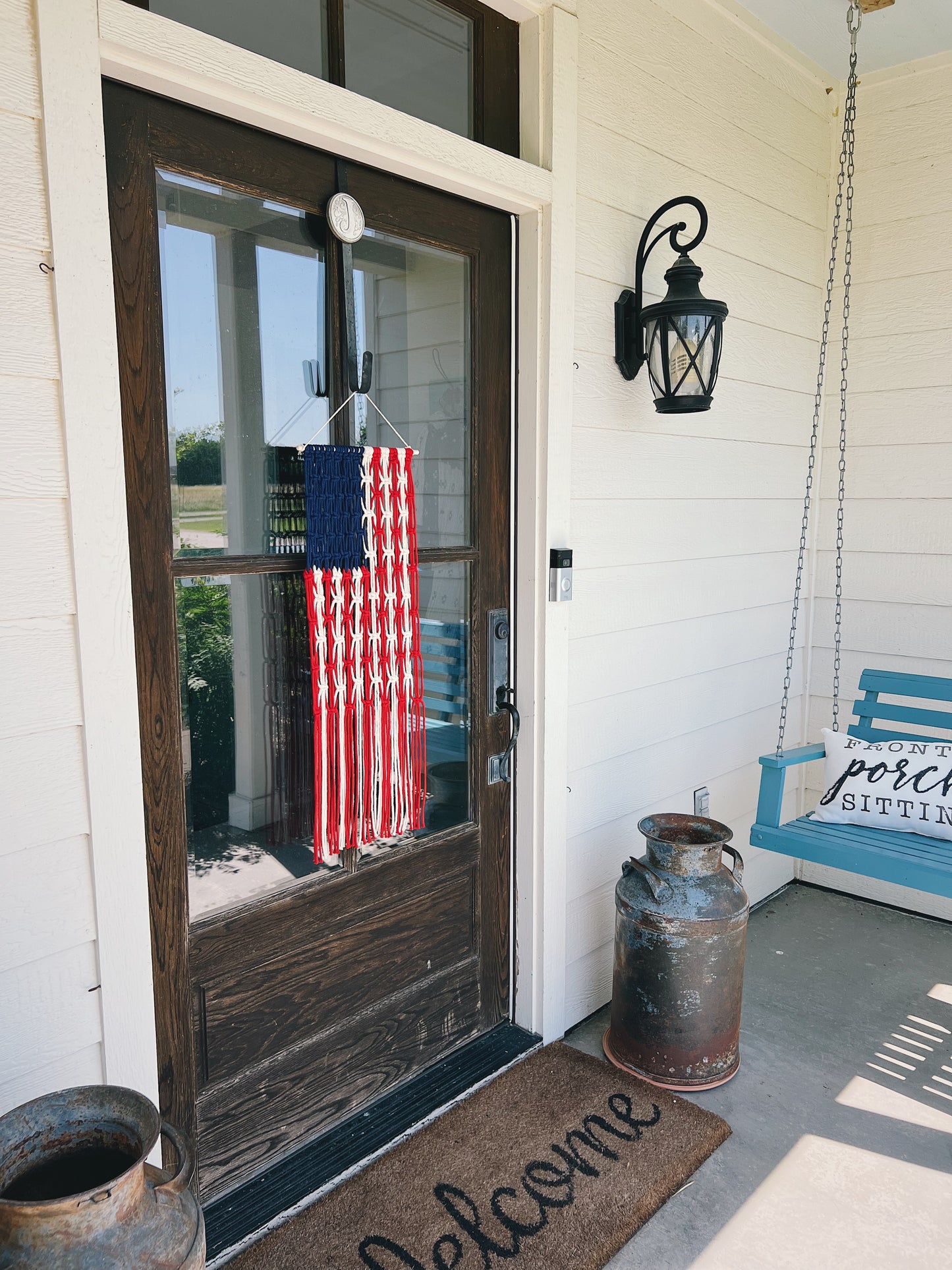 American Flag Macrame Craft Kit + Tutorial