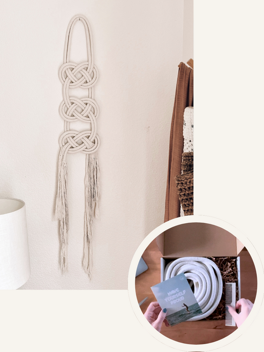 Triple Knot Macrame Wall Hanging KIT + Tutorial